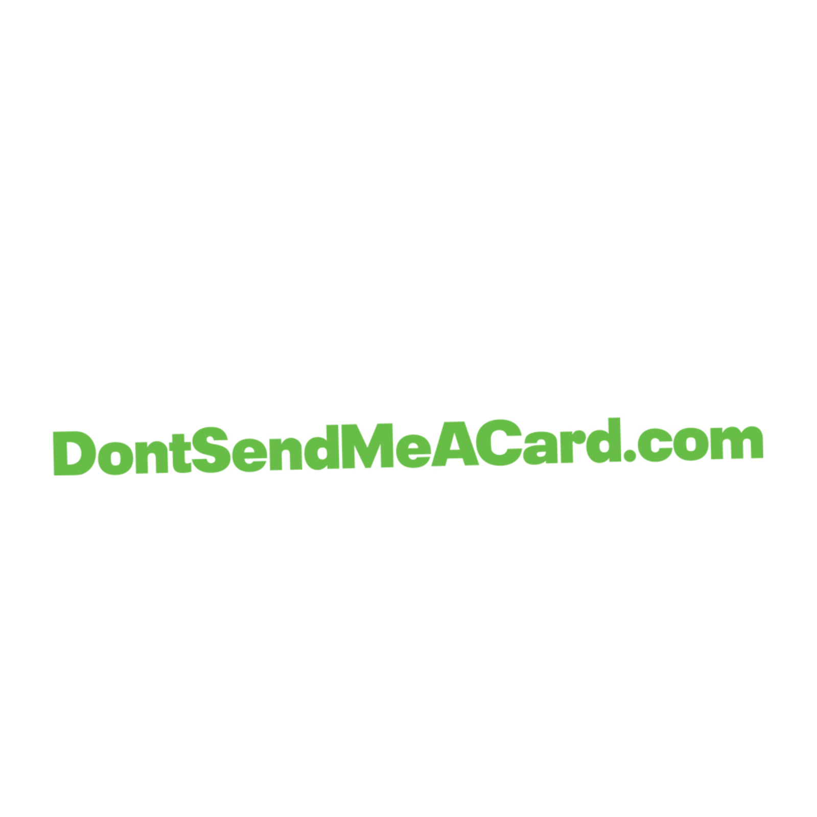 Don't send me a card logo