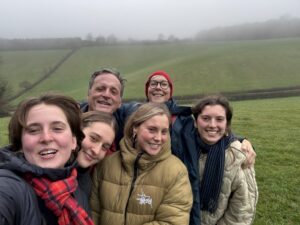 Lucy on holiday with her family