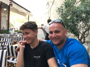 Luke with his dad