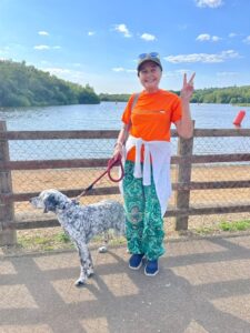 Michelle during the 60k walking challenge in June