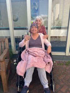 Michelle with her mum.