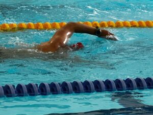 Nick swimming for Team GB.