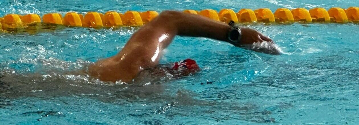 Nick swimming for Team GB