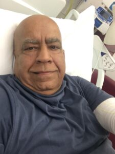Pradeep having treatment at Kings College Hospital London.