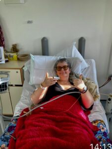 Amanda during treatment