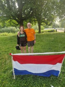 Gerard taking on the 60km walk for Leukaemia UK in the Netherlands.