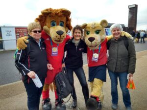 At the Olympic Park celebrating with the family at the finals.
