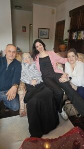 Maria with her family