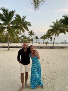 Jade post treatment on holiday with her boyfriend