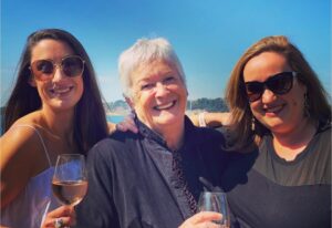 Laura with her mum and sister