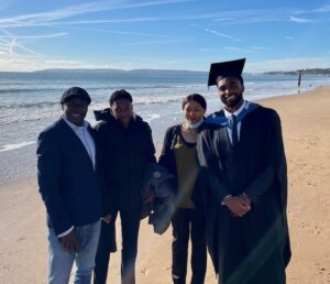 Paul's graduation with his family