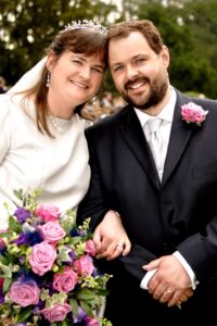 Ian and Tracy on their wedding day