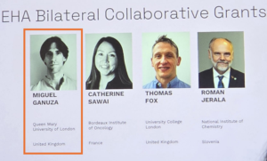 EHA Bilateral Collaborative Grant winners - highlighting Dr Miguel Ganuza.