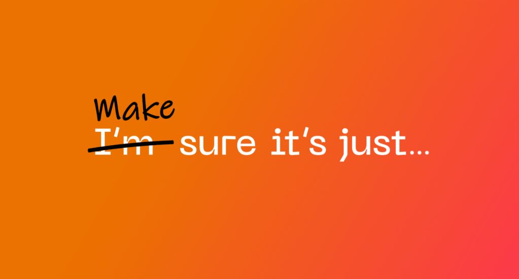 "Make sure it's just..." graphic