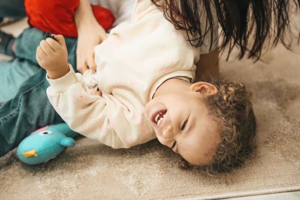 Child playing on the floor