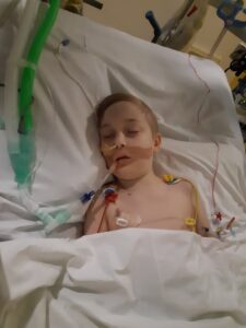 Josh during treatment